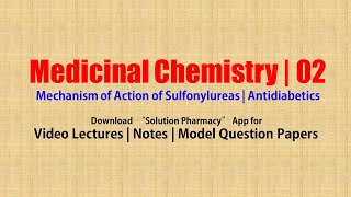 Medicinal Chemistry II 70 Mechanism of Action of Sulfonylureas  Antidiabetics  Diabetes [upl. by Toney]