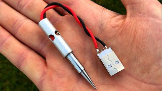 Make SOLDERING IRON Using 12v charger [upl. by Eniluap412]