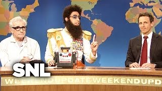 Weekend Update Admiral General Aladeen  Saturday Night Live [upl. by Rainie]