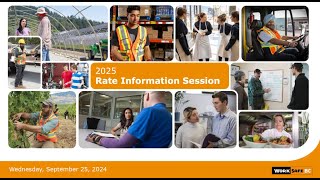 WorkSafeBC 2025 Rate Consultation Information Session [upl. by Lemra]