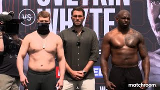 Alexander Povetkin vs Dillian Whyte 2 WEIGHIN  Rumble on the Rock [upl. by Navlys]