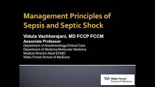 Management principles of sepsis and septic shock [upl. by Drahsar]