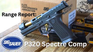 Range Report Sig Sauer P320 Spectre Comp [upl. by Scheck]