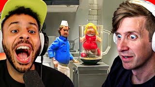 Reacting to WILD Robot Chicken moments [upl. by Essiralc]