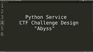 Python quotnetcatquot Server CTF Challenge  ABYSS [upl. by Nylcaj985]