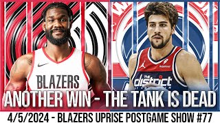 Portland Trail Blazers vs Washington Wizards Recap  Blazers Uprise Postgame Show [upl. by Eilagam776]