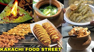 Food Street of Hussainabad  Matka Fries  Kulki Soda  Korean Corndog  Momos  Fire Pan and More [upl. by Eisnyl563]