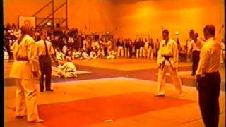 karate Ishinryu championships 94 tony spinks vs lee mayo karate fight [upl. by Adelpho]