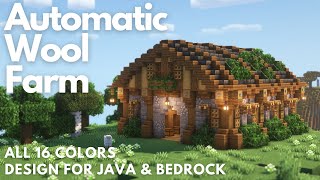 AUTOMATIC WOOL FARM  Minecraft Tutorial  Java amp Bedrock 121 [upl. by Ayahc570]