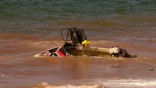 Boating Launch Disaster  Boat Capsized and 4wd almost dragged in [upl. by Fernand]