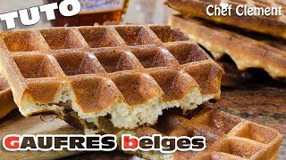 Recette INRATABLE  GAUFRES BELGES ou lyonnaises  Chef Clément [upl. by Syned]