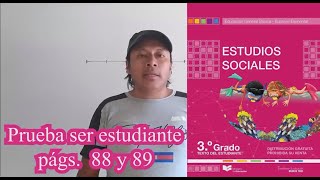 Prueba ser estudiante págs 88 y 89 Texto de Estudios Sociales 3° EGB [upl. by Riegel]