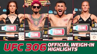 UFC 306 Official WeighIn Highlights  OMalley vs Dvalishvili  MMA Fighting [upl. by Adnauqal]