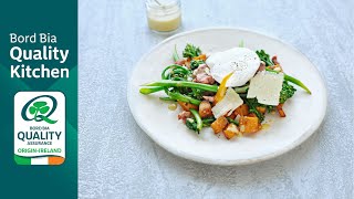 Poached Egg Salad with Bacon Tender Stem Broccoli and Butternut Squash [upl. by Etnuaed786]