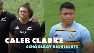 The devastating schoolboy rugby highlights of New Zealand rugby star Caleb Clarke  RugbyPass [upl. by Fonseca]