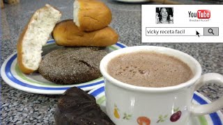 CHOCOLATE CALIENTE  Vicky Receta Facil [upl. by Anniahs340]