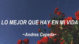 Andrés Cepeda  Lo Mejor Que Hay En Mi Vida letra [upl. by Pandolfi465]