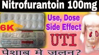 Nitrofurantoin tablets ip 100mg  Nitrofure SR 100mg tablet uses in Hindi [upl. by Liggett]