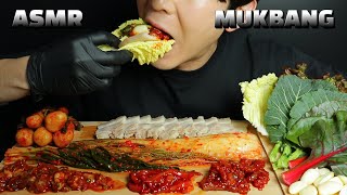 보쌈Napa Wraps with PorkBossamㅣASMRㅣMUKBANGㅣEATING SHOWㅣREAL SOUNDㅣ먹방ㅣ [upl. by Idleman]