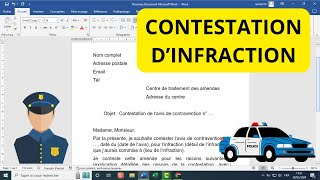 COMMENT RÉDIGER UNE LETTRE DE CONTESTATION DE LAVIS DE CONTRAVENTION [upl. by Yordan]