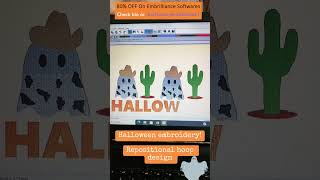 Halloween embroidery art embroiderypattern embrilliance embrillianceessentials [upl. by Tirreg]