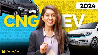 EV vs CNG 🚗  DETAILED COMPARISON  Should you buy EV or CNG in 2024  Electric vs CNG  Charged Up [upl. by Acirretahs]