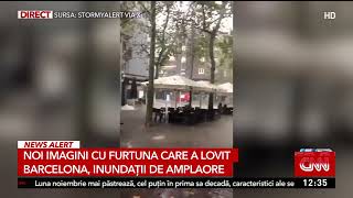 Barcelona a intrat sub avertizare meteo cod roșu de ploi extreme [upl. by Nylsaj566]