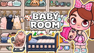 BABY ROOM IN THE MANSION WITH NEW ITEMS FROM THE PAZU AVATAR WORLD GAME [upl. by Aiuqenehs]