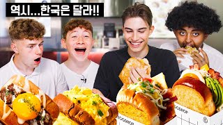 British Highschoolers try REAL Korean Street Toast in Korea [upl. by Willetta426]