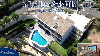 5 BED Ibiza Style VILLA with SEA VIEWS on Spains Costa Blanca  Xcellence Javea [upl. by Annoved]