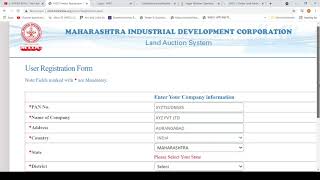 New Vendor Registration  MIDC Vendor Portal  मराठी   vendor registration process [upl. by Kuebbing]