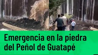 Piedra del Peñol de Guatapé el impactante video del desprendimiento de tierra [upl. by Enelyak]