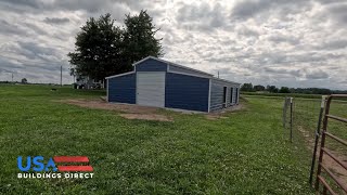 36x40x12 Time Lapse Ag Building with LeanToUSA BUILDINGS DIRECT [upl. by Rollet884]