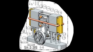 Experimental Four Cylinder Steam Engine With A Rocking Crosshead  Final Assembly [upl. by Yanaj]