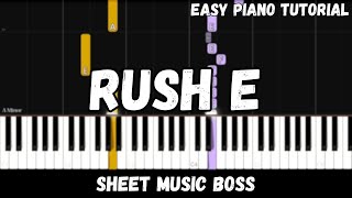 Rush E Easy Piano Tutorial [upl. by Olney995]