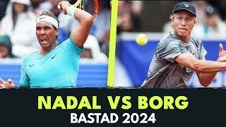 Rafael Nadal Vs Leo Borg Highlights  Bastad 2024 [upl. by Annahsirhc]