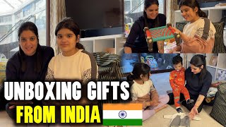 Unboxing BAGS from India Trip 🇮🇳 Indian Family in UK 🇬🇧 [upl. by Yenruoc799]