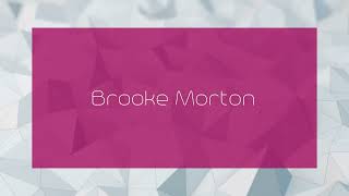 Brooke Morton  appearance [upl. by Jarnagin]