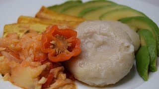 HOW TO MAKE BOILED FLOUR DUMPLINGS  STEP BY STEP TUTORIAL  CARIBBEAN SALTFISH amp DUMPLING [upl. by Notlih]