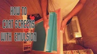 Screen Printing 101 Coating Screens wEmulsion [upl. by Irtimed]