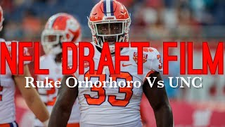 Film Room Ruke Orhorhoro Vs North Carolina All Pass Rushes [upl. by Analart220]