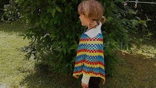 EINFACHEN Poncho häkeln  Anleitung [upl. by Gough]