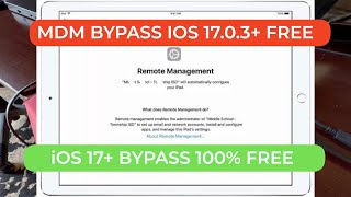 MDM Bypass FREE iOS 180 170 160 or lower iOS 2024  FREE Remote Management ALL APPLE DEVICES [upl. by Henghold]