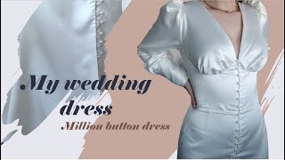 MILLION BUTTON DRESS X CEREMONY DRESS  diy buttonloop trim [upl. by Warthman]