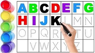 Collection of uppercase amp lowercase alphabet dotted lines ABCD alphabet writing alphabet song A Z [upl. by Airebma]