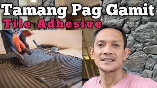 Tamang pag gamit ng Tile Adhesive • Proper Application of Tile Adhesive • Tile Adhesive Application [upl. by Losyram]