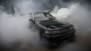 BACKROADS amp BURNOUTS IN 410hp 2JZ SWAPPED JZX81 [upl. by Ahsenyt]