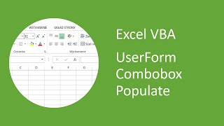 Excel VBA UserForm Combobox Populate using Rowsource and Table Object [upl. by Sergent]