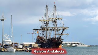 Galeón Andalucía a Cagliari  Replica di un Galeone Spagnolo  11 Febbraio 2024  Sardegna [upl. by Ayeki]