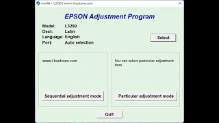 How to Reset Epson L3250 Using Resetter Adjustment Program [upl. by Joceline353]